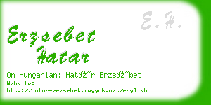 erzsebet hatar business card